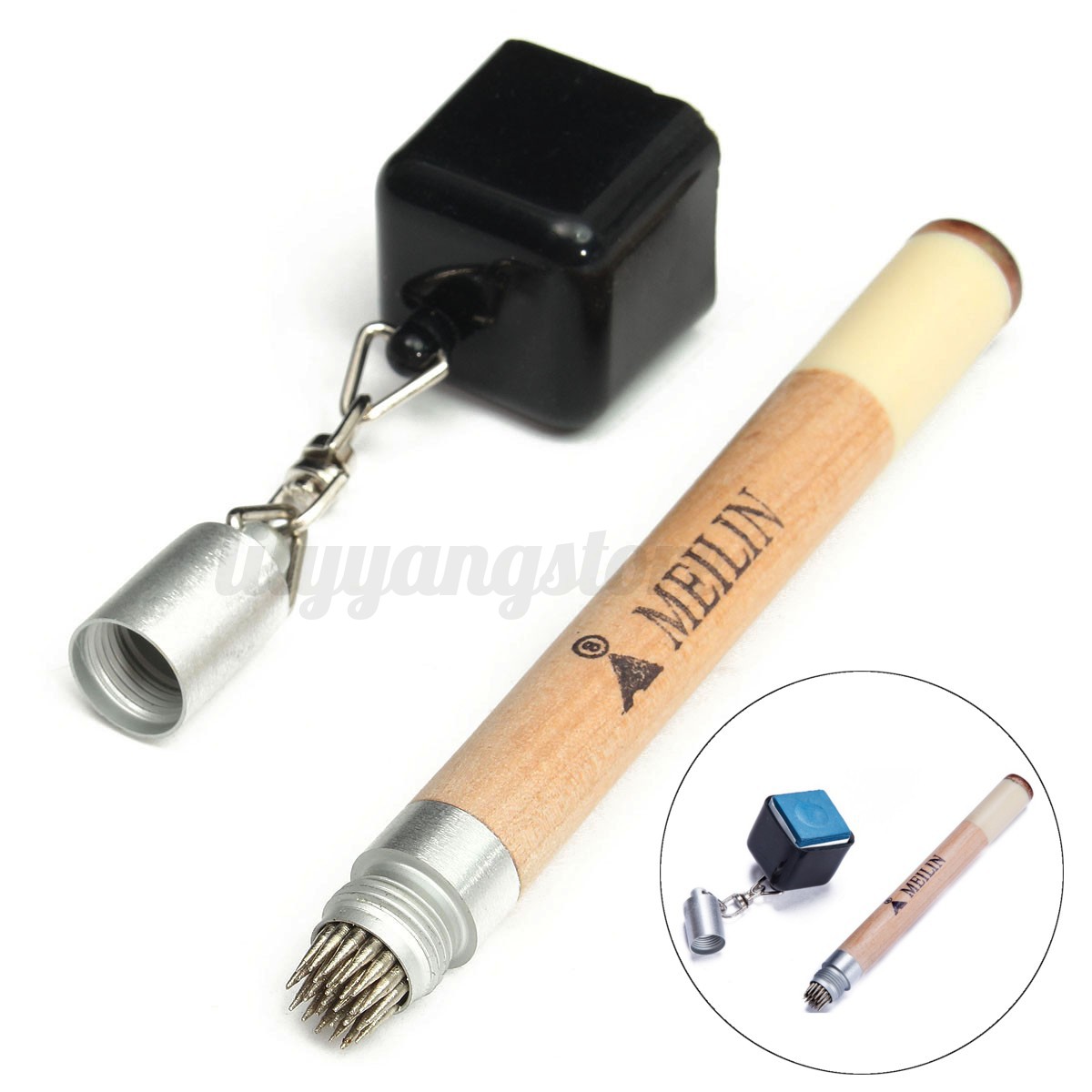 Choice of Color Functional /& Durable SM SunniMix Pocket Pool Chalk Holder Magnetic for Billiards Cue Stick Precision Tool