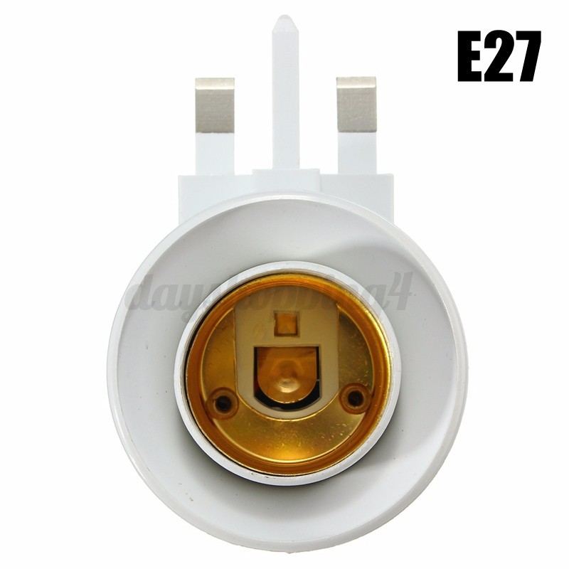 New Uk Ac Plug To E27 B22 Led Light Lamp Bulb Adapter Converter W New Uk Ac Plug To E27 B22 Led