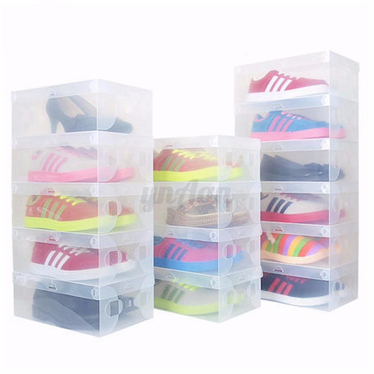 SET SCATOLE PORTA Scarpe Trasparente Case Box Contenitore Organizer 1-20Pz  Kit EUR 1,93 - PicClick IT