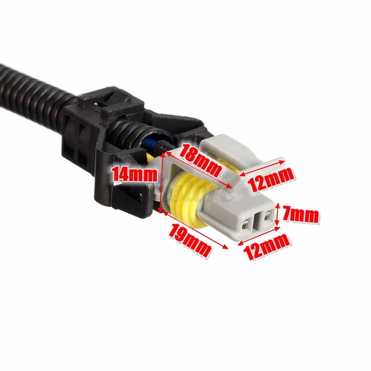 2x Abs Wheel Speed Sensor Wire Harness Plug Pigtail For