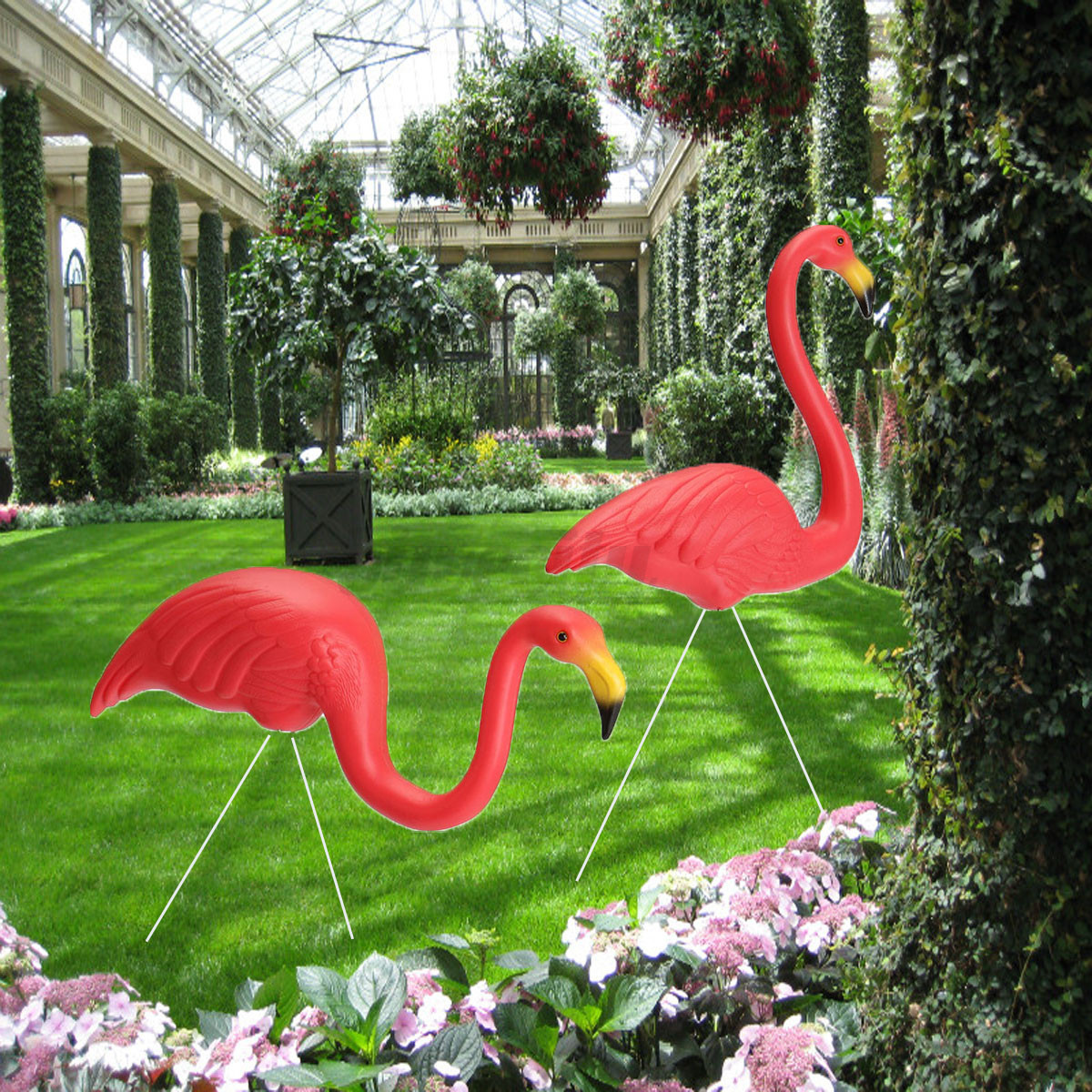 1/2Pcs Plastic Red Lawn Flamingo's Yard Garden Grassland ... 1/2Pcs Plastic Red Lawn Flamingo's Yard Garden Grassland ... on Flamingo Backyard Decor id=99212