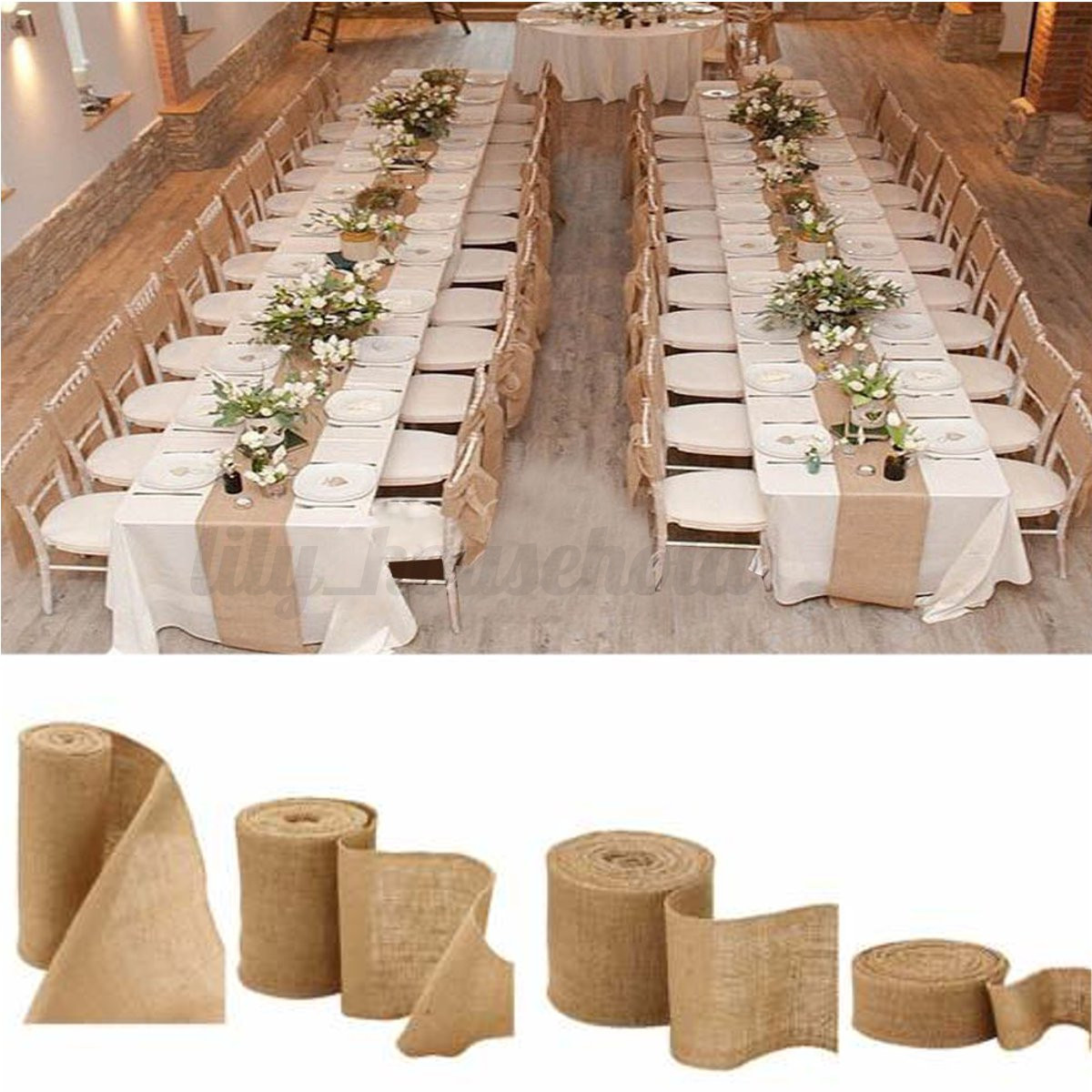 10M JUTE BAND Tischband natur Hochzeit Vintage Tischläufer ... 10M JUTE BAND Tischband natur Hochzeit Vintage Tischläufer ...