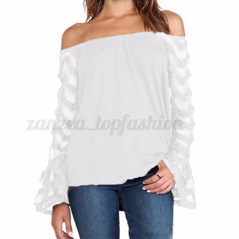 boat neck off shoulder top zanzea women off shoulder boat neck tops mesh flared long boat neck off shoulder top zanzea women off shoulder boat neck tops mesh flared long