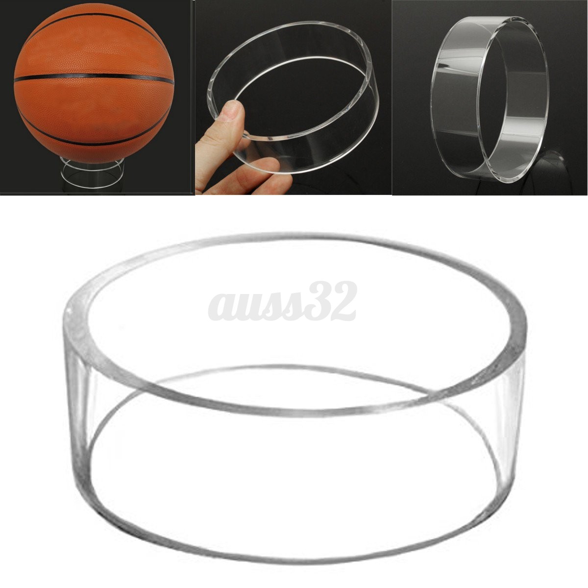 clear basketball football soccer display stand ring holder 3 9 ebay clear basketball football soccer display stand ring holder 3 9 ebay