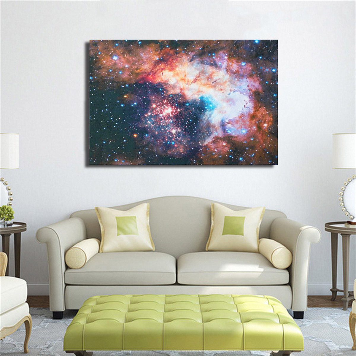 24x36inch Galaxy Universe Space Planet Wall Art Silk Poster Home Decor Sticker