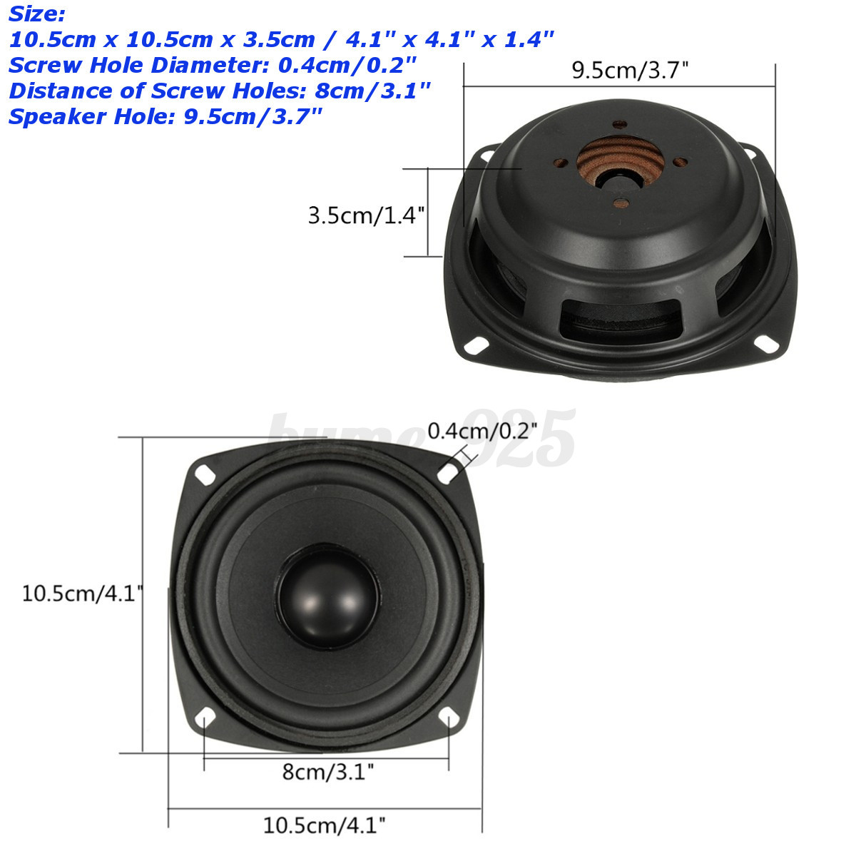 2~4'' Audio Speaker Woofer Loudspeaker Bass Radiator Subwoofer Passive