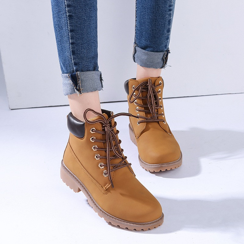 2018 Work Boots Women's Winter Leather Boot Lace up Outdoor Waterproof ...