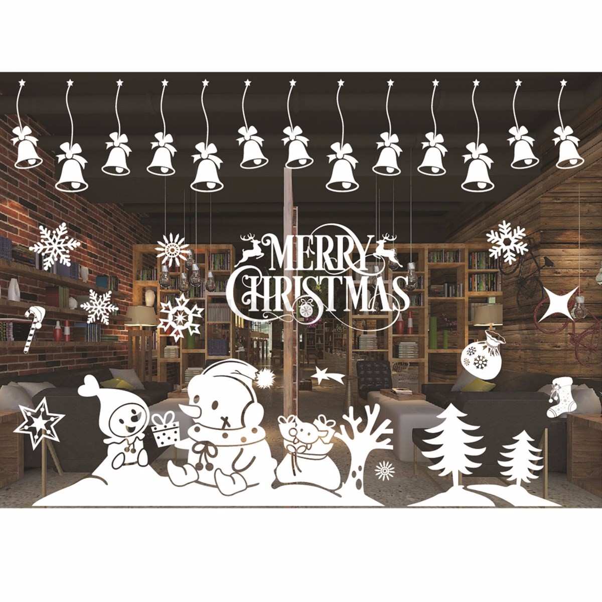 Removable Christmas Santa Claus Window Door Wall Sticker Vinyl Decal
