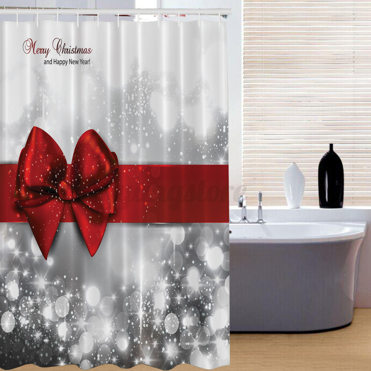 Christmas Shower Curtains : Poinsettia Shower Curtains | Christmas Wikii : Shop unique christmas shower curtains from cafepress.