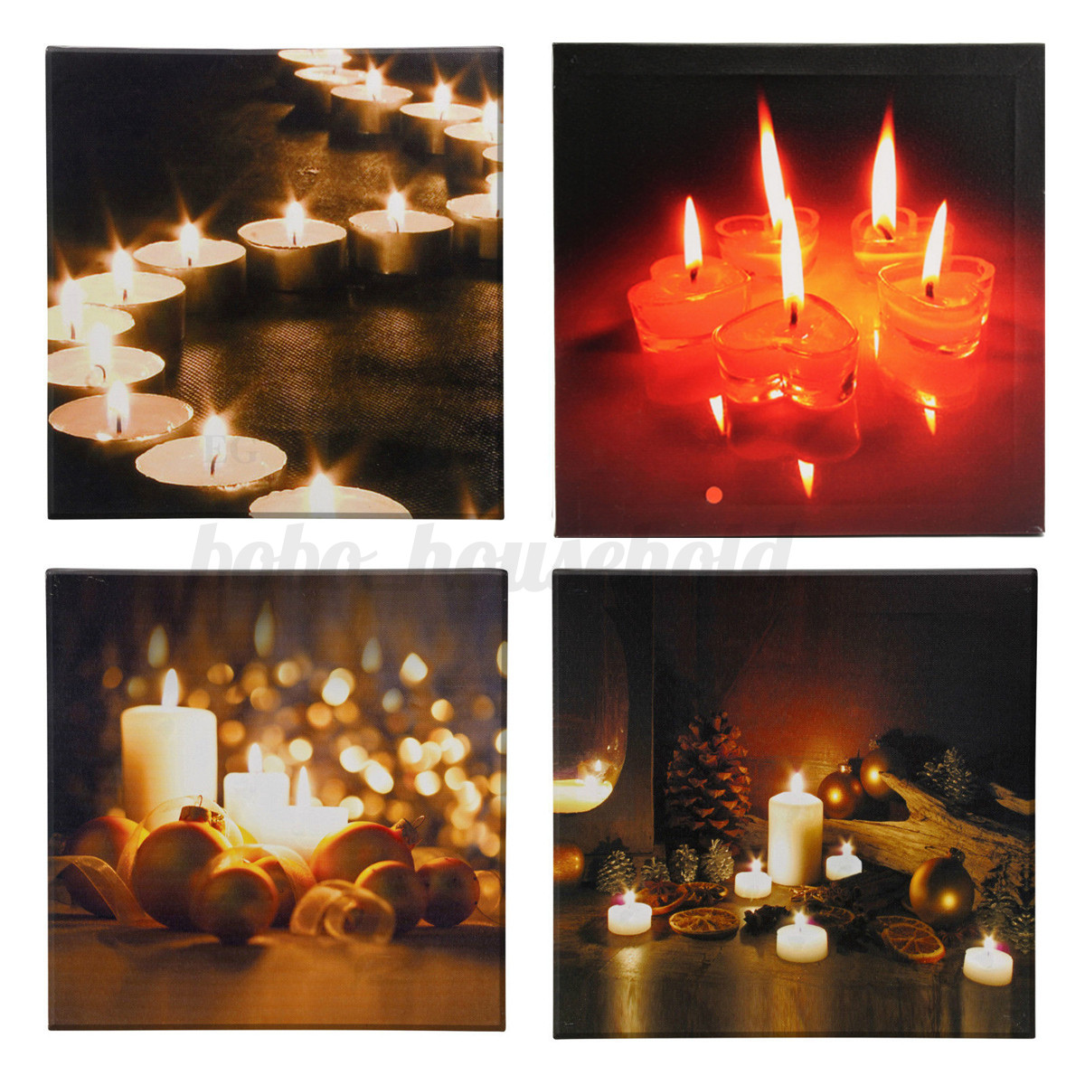 LED Light Christmas Xmas Framed Canvas Art Picture Printing Print Wall Decor eBay