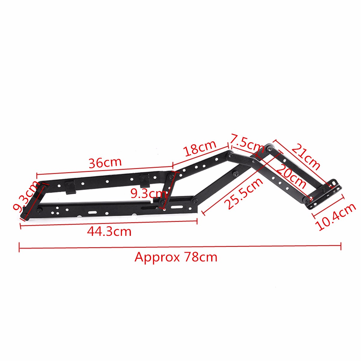 2PCS Folding Sofa Bed Mechanism Spring Metal Hinge