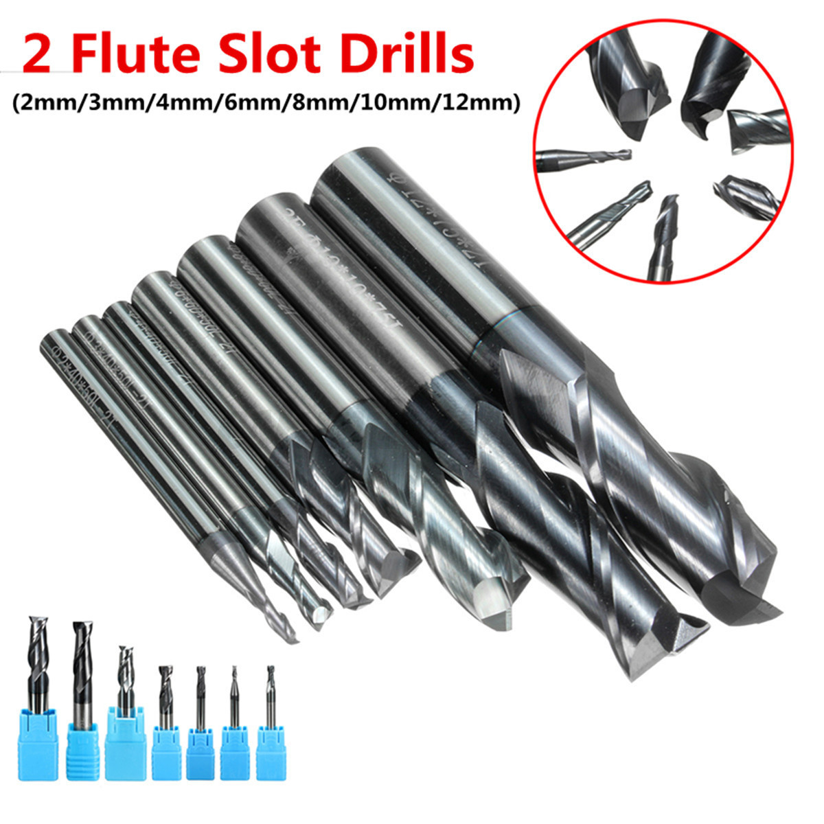 5mm Carbide Endmill 2 Flute Ballnose Regular TiAlN