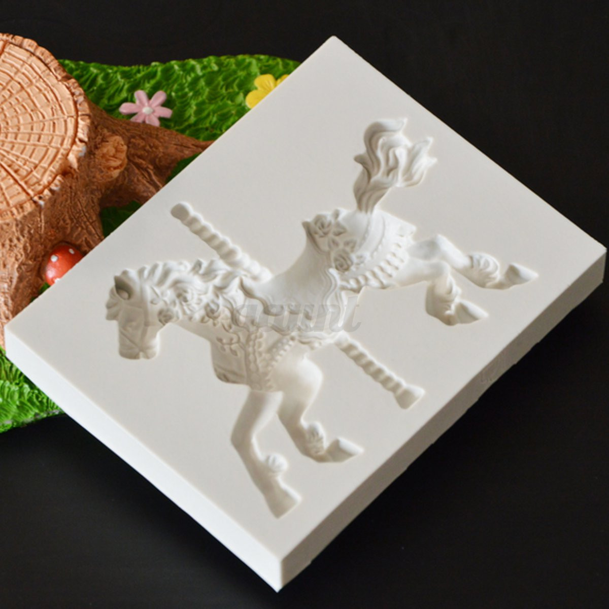 Silicone Carousel Horse Fondant Mold Cake Decorating ...