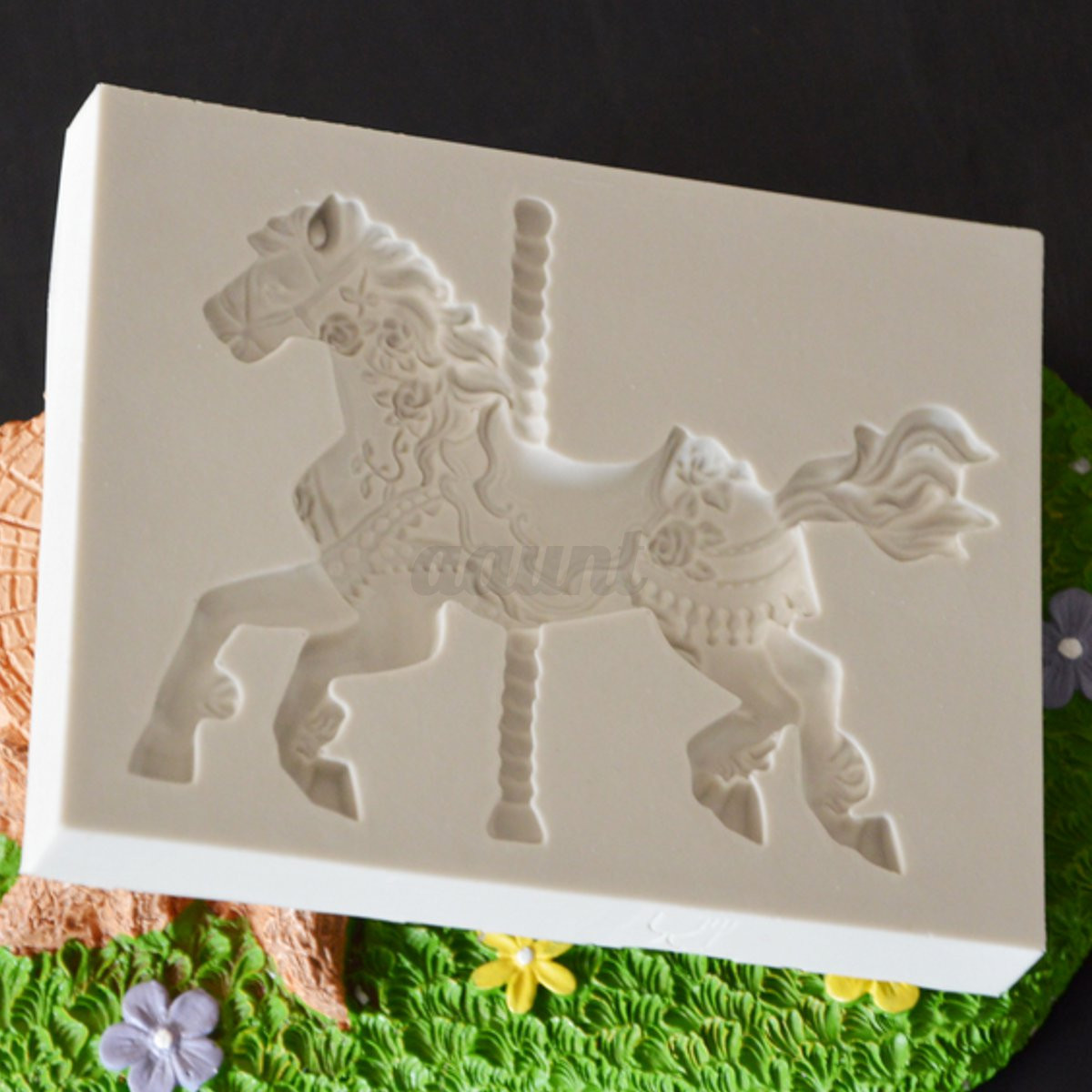 Silicone Carousel Horse Fondant Mold Cake Decorating ...