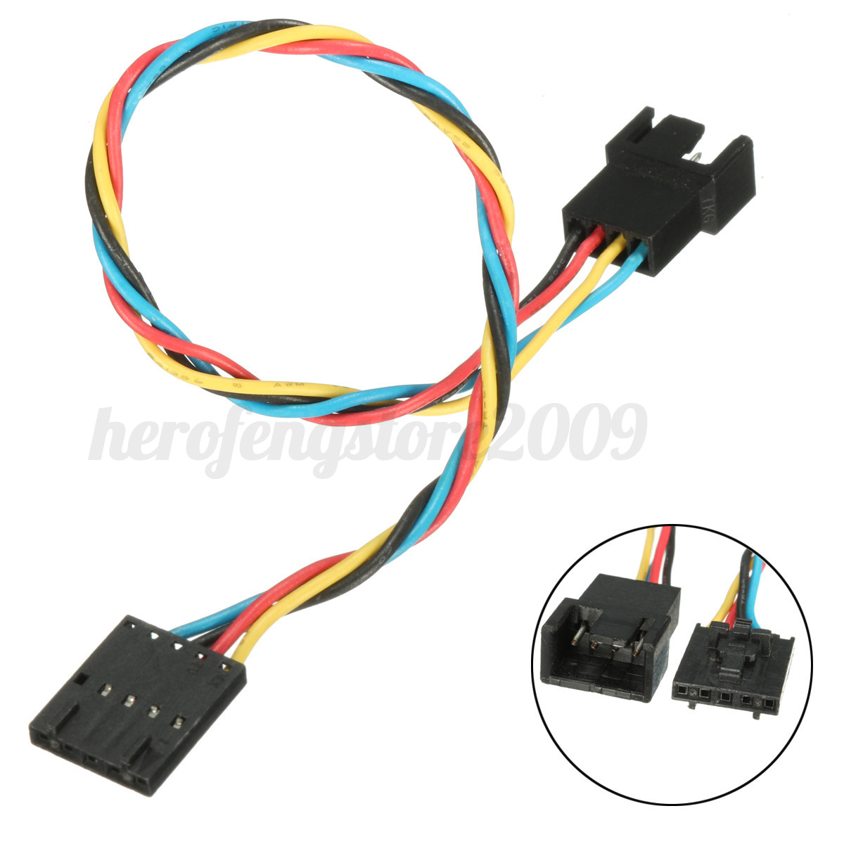 5 Pin Dedicated Fan Power Adapter Cable To 4 Wire ... wiring a 4 pin fan 