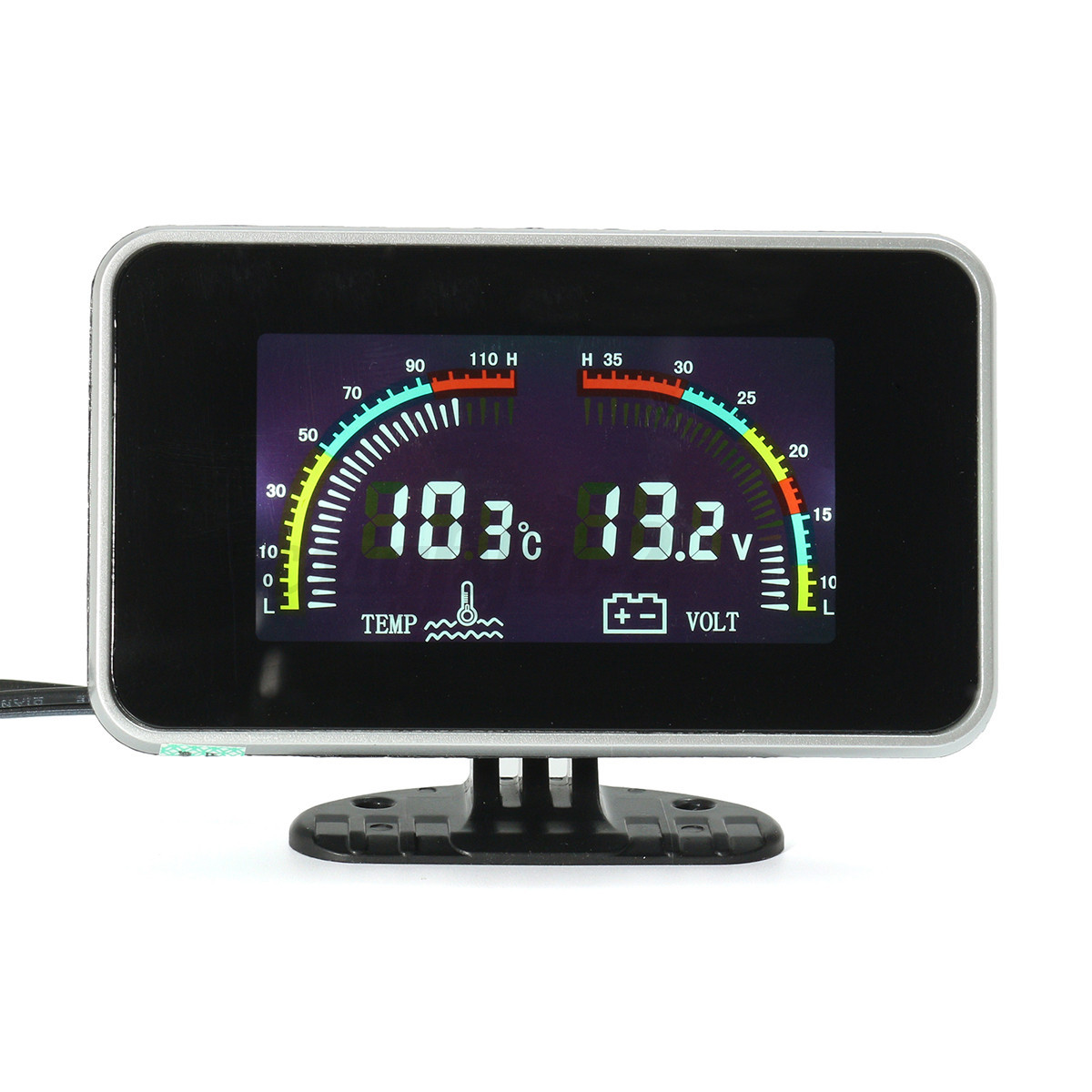 Car Digital Water Temperature Meter Gauge Thermometer Voltmeter 9V36V