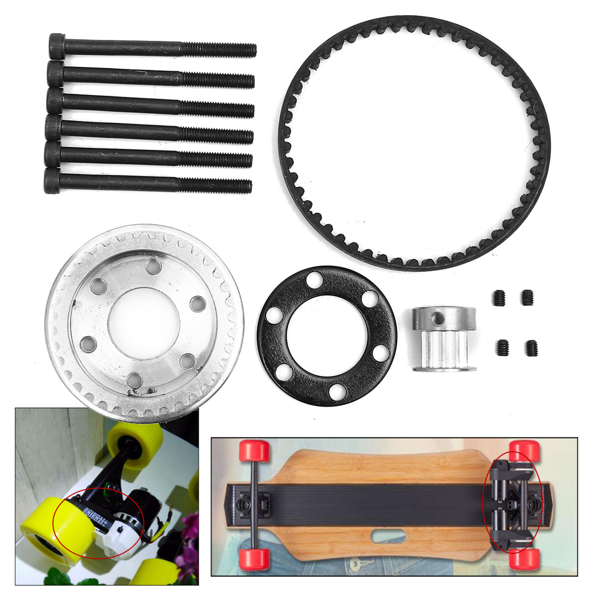 DIY Electric Skateboard Parts Pulleys And Motor Mount Kit For 83\/90\/97MM Wheels eBay DIY Electric Skateboard Parts Pulleys And Motor Mount Kit For 83\/90\/97MM Wheels eBay