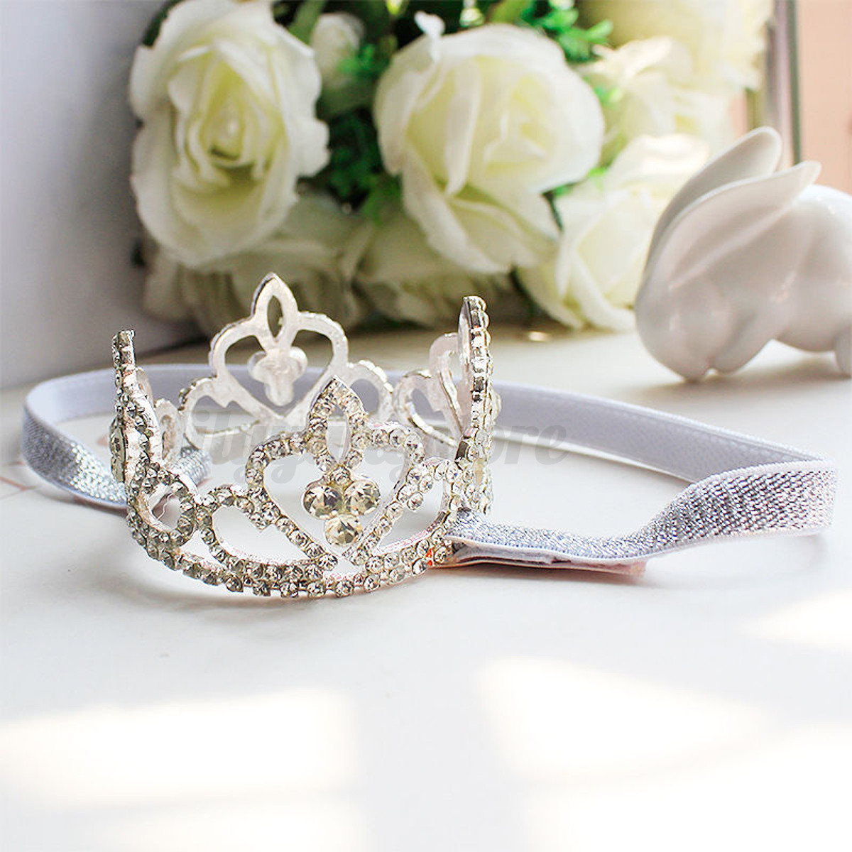 1pc Pearl Rhinestone Crown baby headbands girls/'Princess Tiara photography props