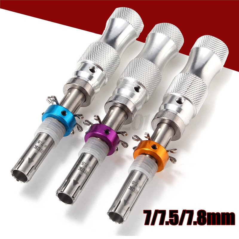 7.0mm//7.5mm//7.8mm 3pcs Stainless Steel 7Pins Adjustable Tubular Picks Lock Tool