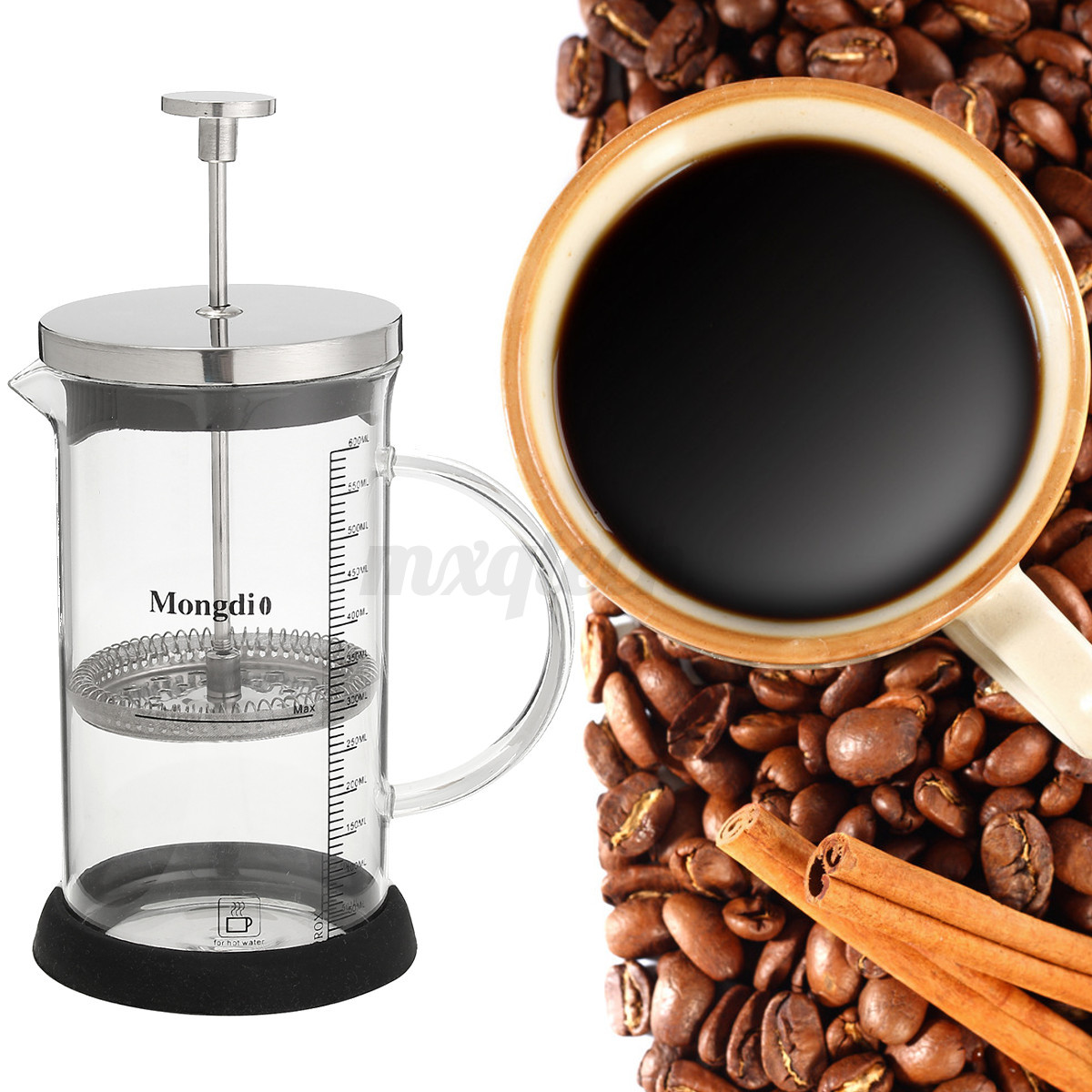 French Press Filters Coffee Maker Siphon Pot Stainless Steel Bean Grinder Manual eBay