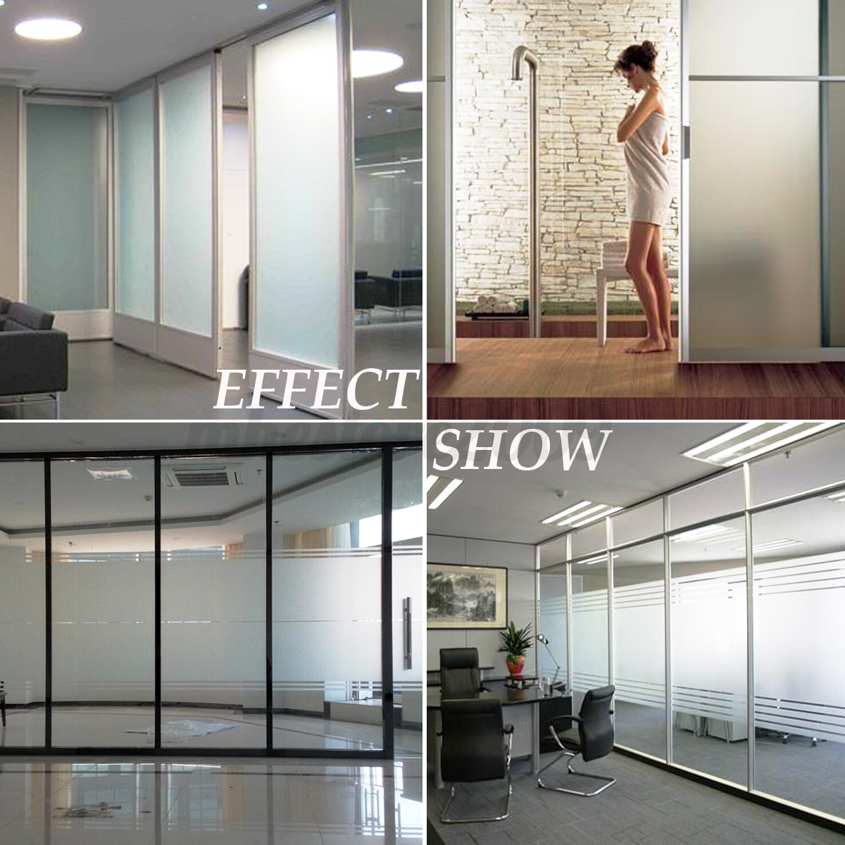 24"x12FT Frosted Home Privacy Bedroom Bathroom DIY Window ...