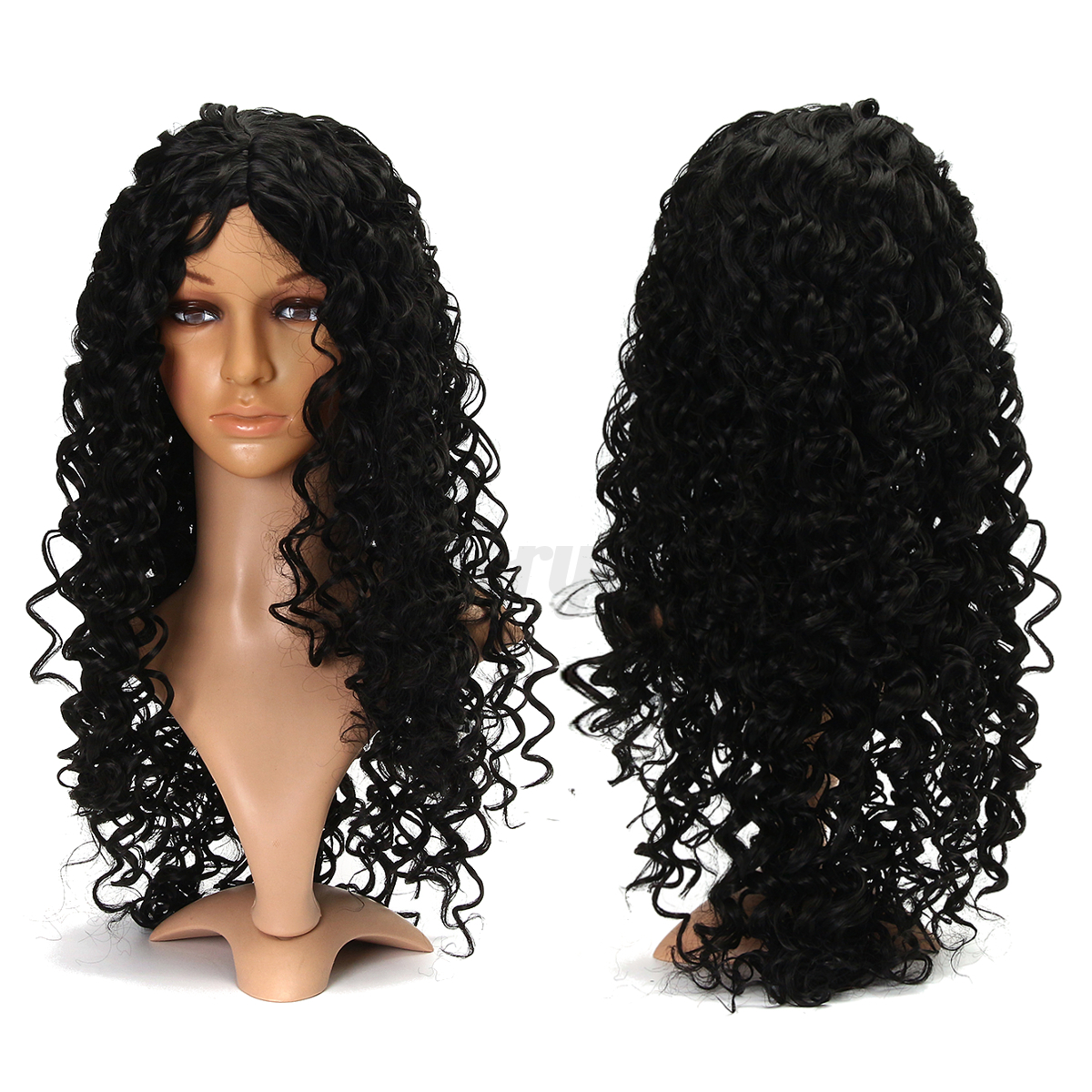 Womens Lady Long Hair Wig Curly Wavy Straight Cosplay Costume Party