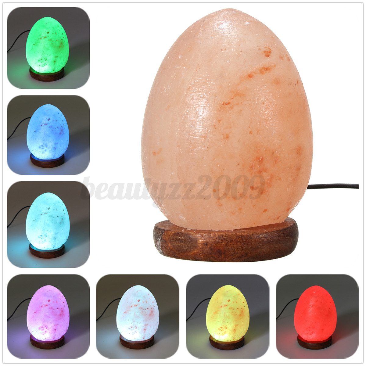 7 Color Change LED Himalayan Salt Lamp Crystal Rock Air Purifier USB Night Light eBay