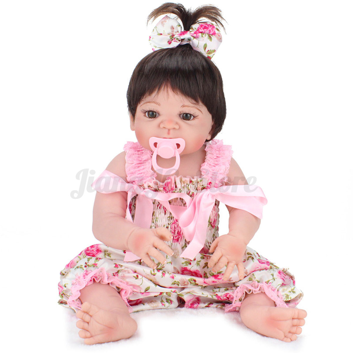 HANDMADE 17 INCH Baby Girl Dolls Reborn Silicone Cloth ...