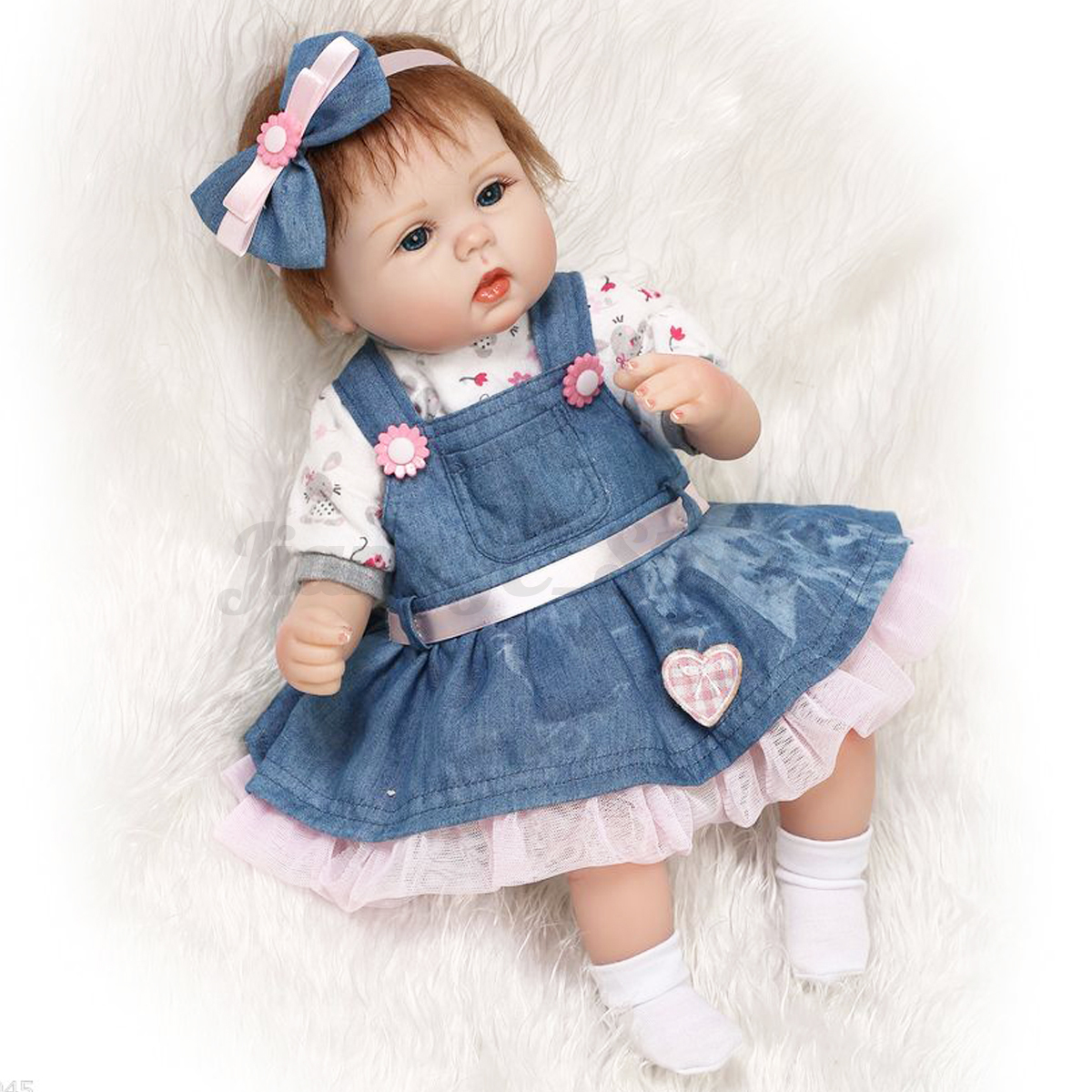 Handmade Lifelike Baby Girl Doll 22" Silicone Vinyl Reborn ...