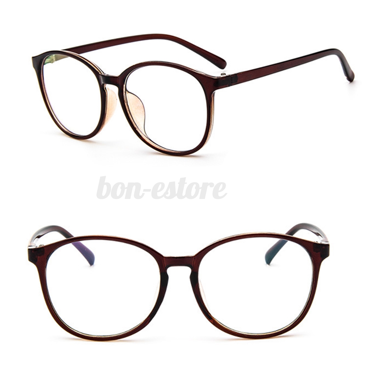Fashion Eyeglasses Men Women Clear Plain Lens Large Oval ...