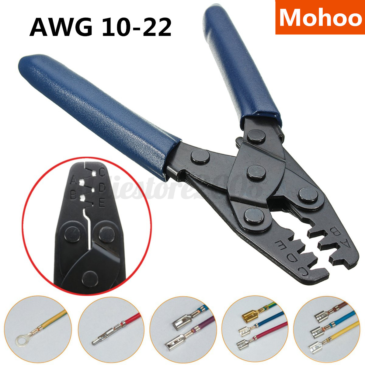 210mm AWG 10-22 Wiring Harness Crimping Ratcheted Crimper ... wire harness tool seating 