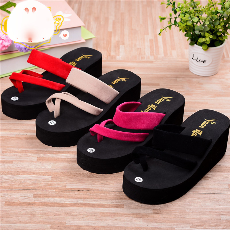 platform beach flip flops