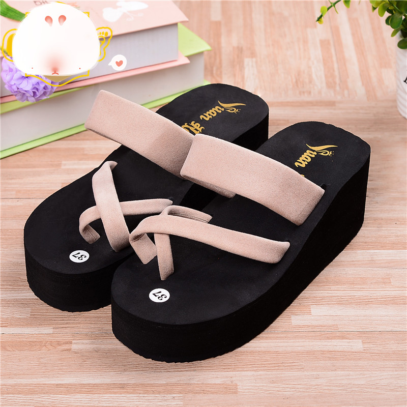 platform beach flip flops