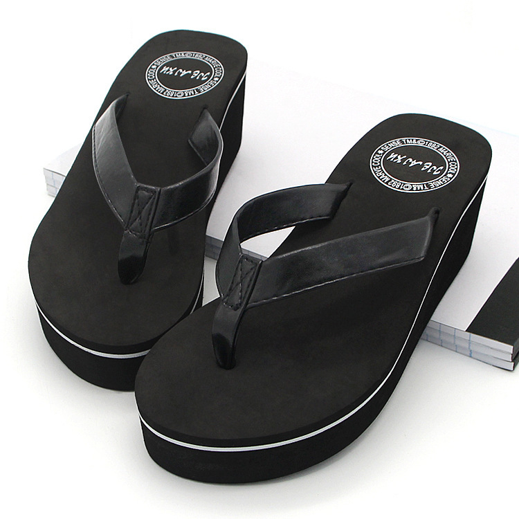 platform wedge flip flops