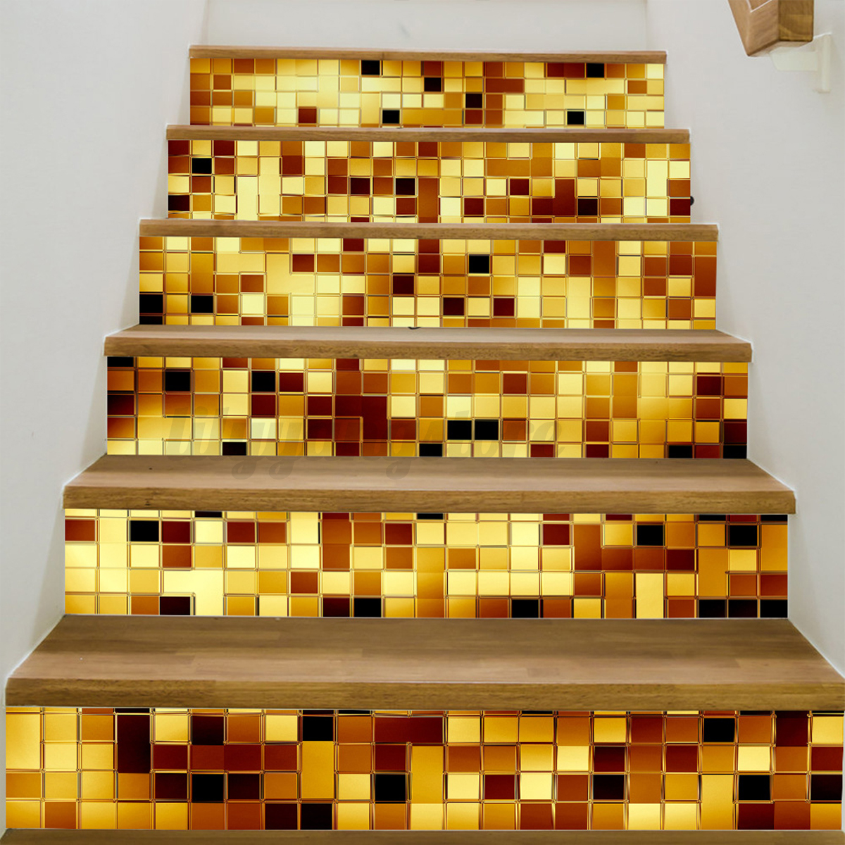sticker vinyl wallpaper 3D Tile Vinyl Stairs Risers Wallpaper Mural Decal Stickers