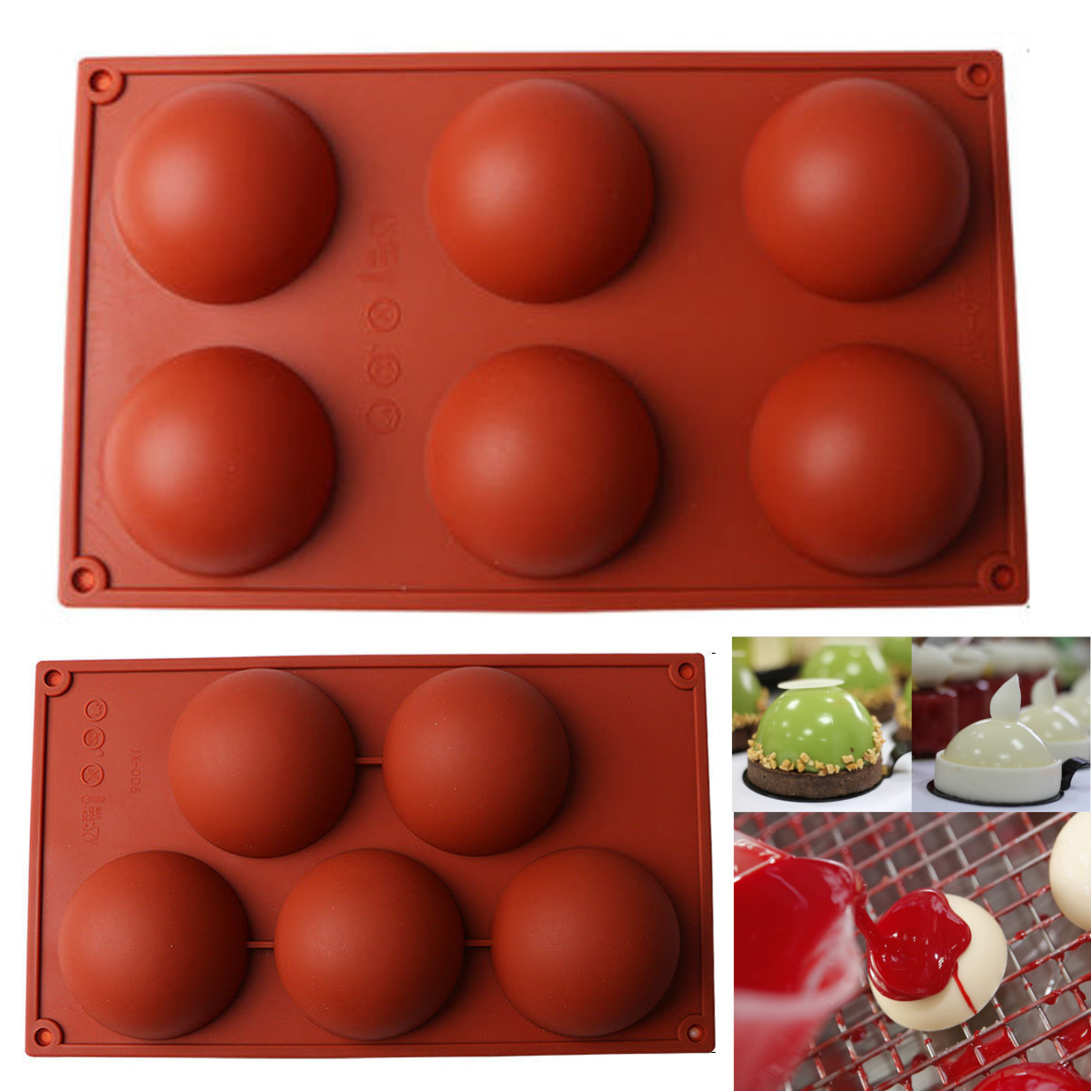 Silicone Round Half Ball Chocolate Cake In Mould Baking Mold Pan Image Is Loading Silicone Round Half Ball Chocolate Cake In Mould