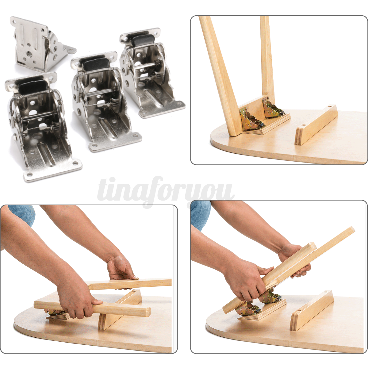 4pcs/Set 4 Types DIY Self Locking Folding Bracket Folding 