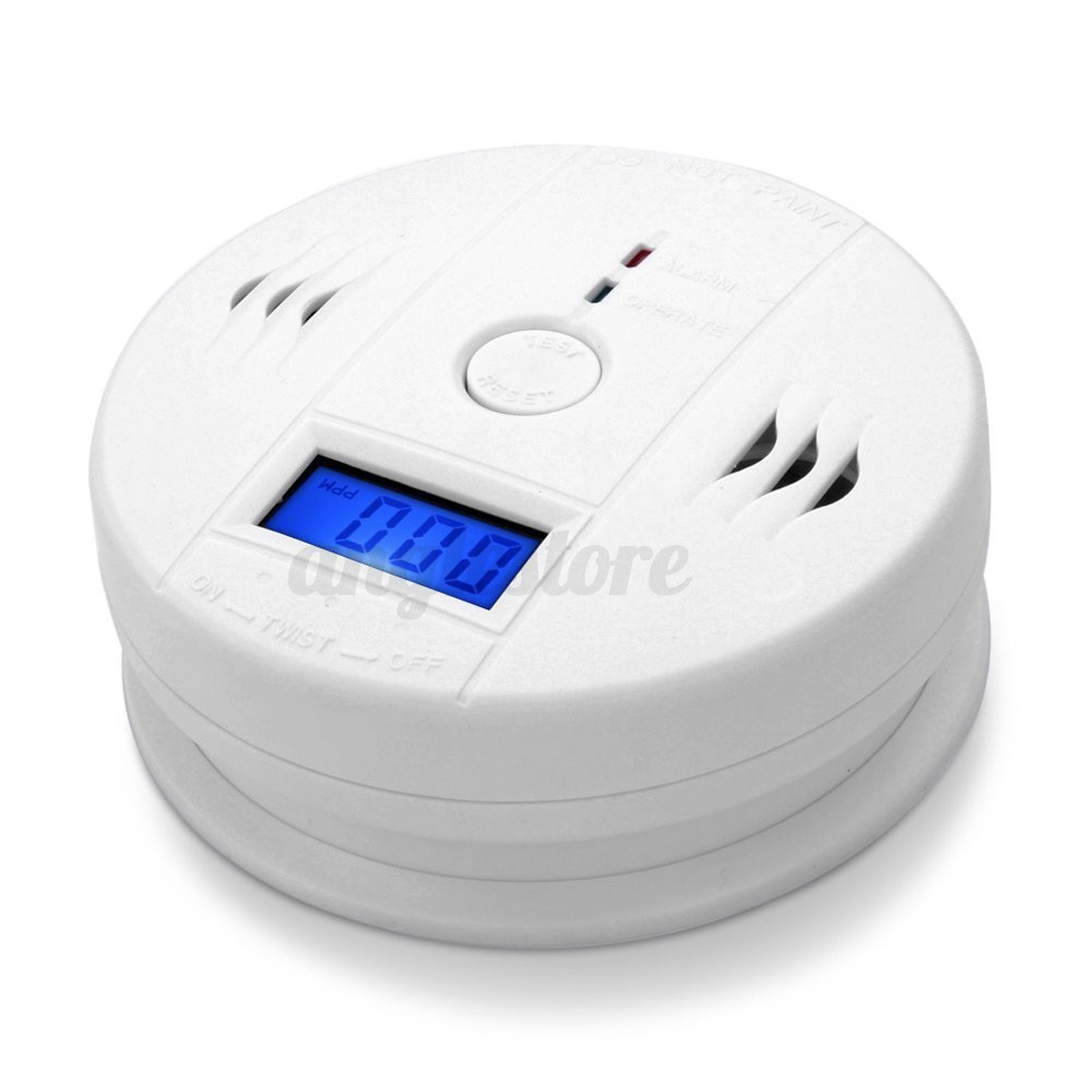 CO Carbon Monoxide Detector Alarm Sound Sensor Battery Operated Home