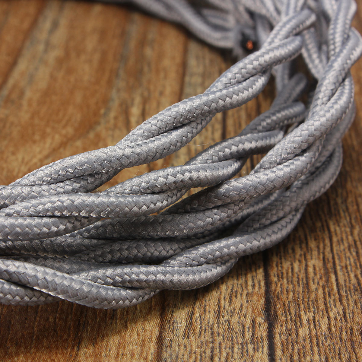 1 10m Twisted Braided Lighting 0 75mm 2 Core Fabric Cable Flex Lamp 1 10m Twisted Braided Lighting 0 75mm 2