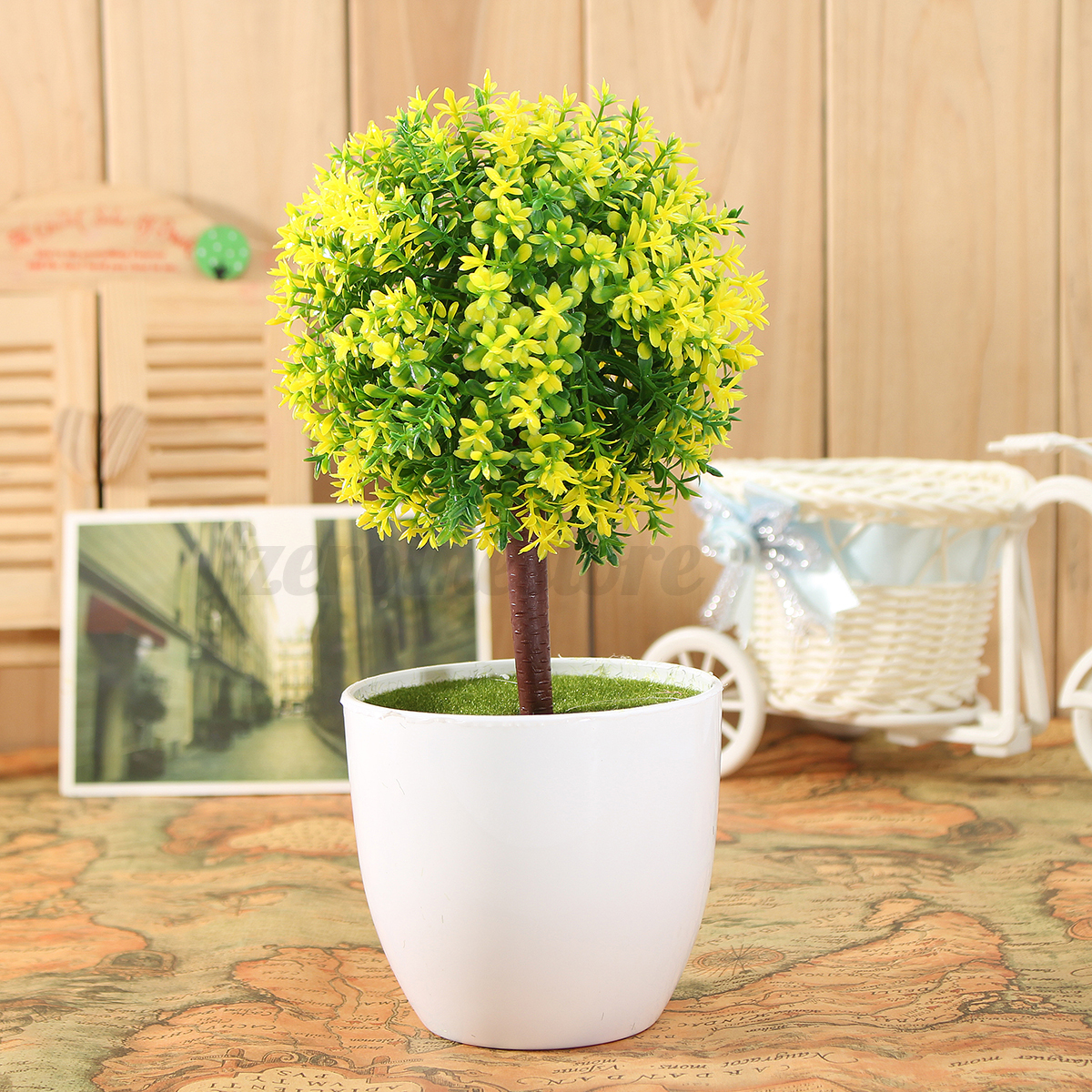 Artificial Topiary Buxus Tree & Ball Plants Pot Garden Home Decor