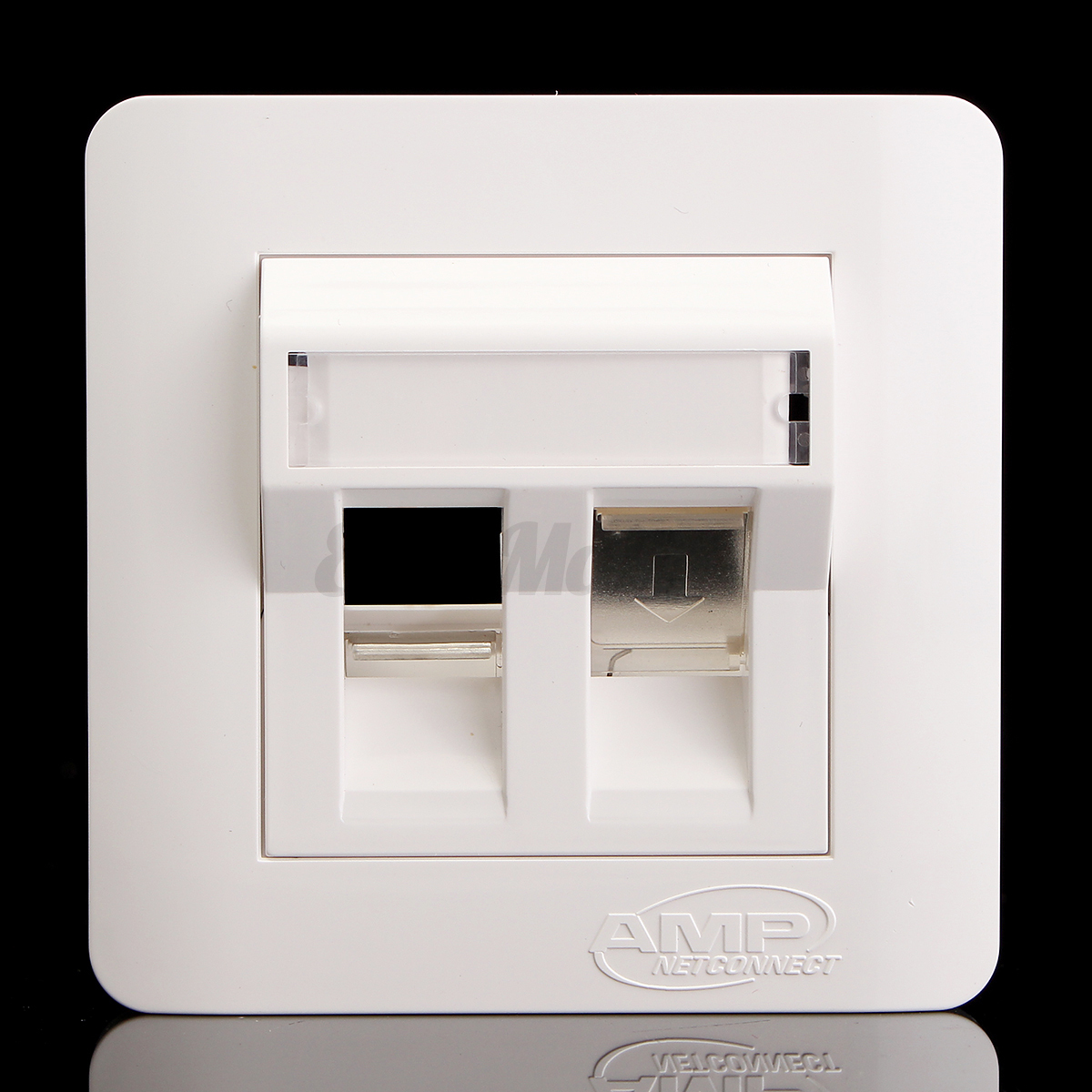 to faceplate how cable install Outlet Wall CAT 2 Double Ports Way IDC FacePlate 6 RJ45