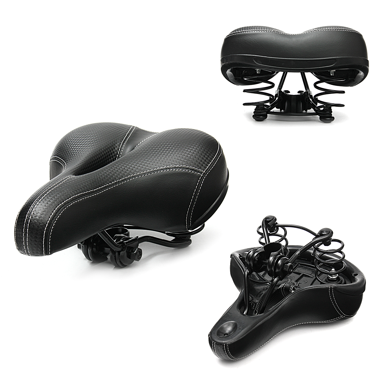 Wide Big Bum Bicycle Saddle Seat Soft Extra Comfort Cushion Pad Gel Cycling Bike