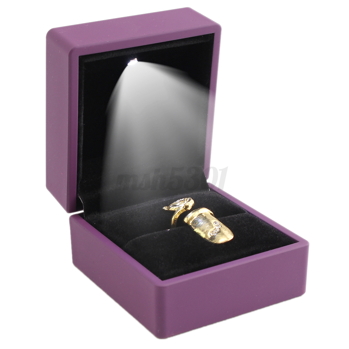 Deluxe LED Lighted Earring Ring Gift Box Wedding Deluxe LED Lighted Earring Ring Gift Box Wedding
