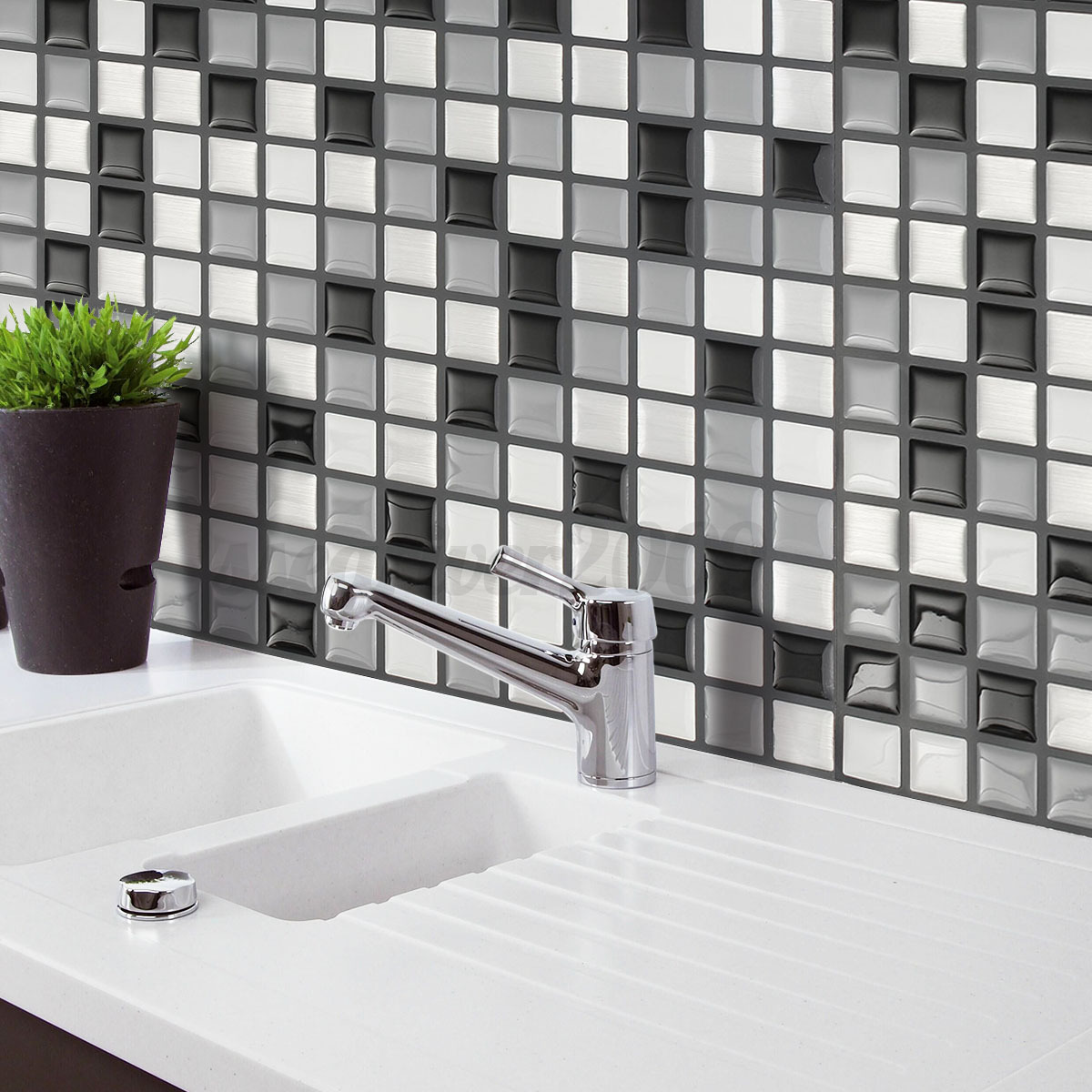 3d mosaic tile modern wallpaper foil sticker bathroom kitchen home 3d mosaic tile modern wallpaper foil sticker bathroom kitchen home