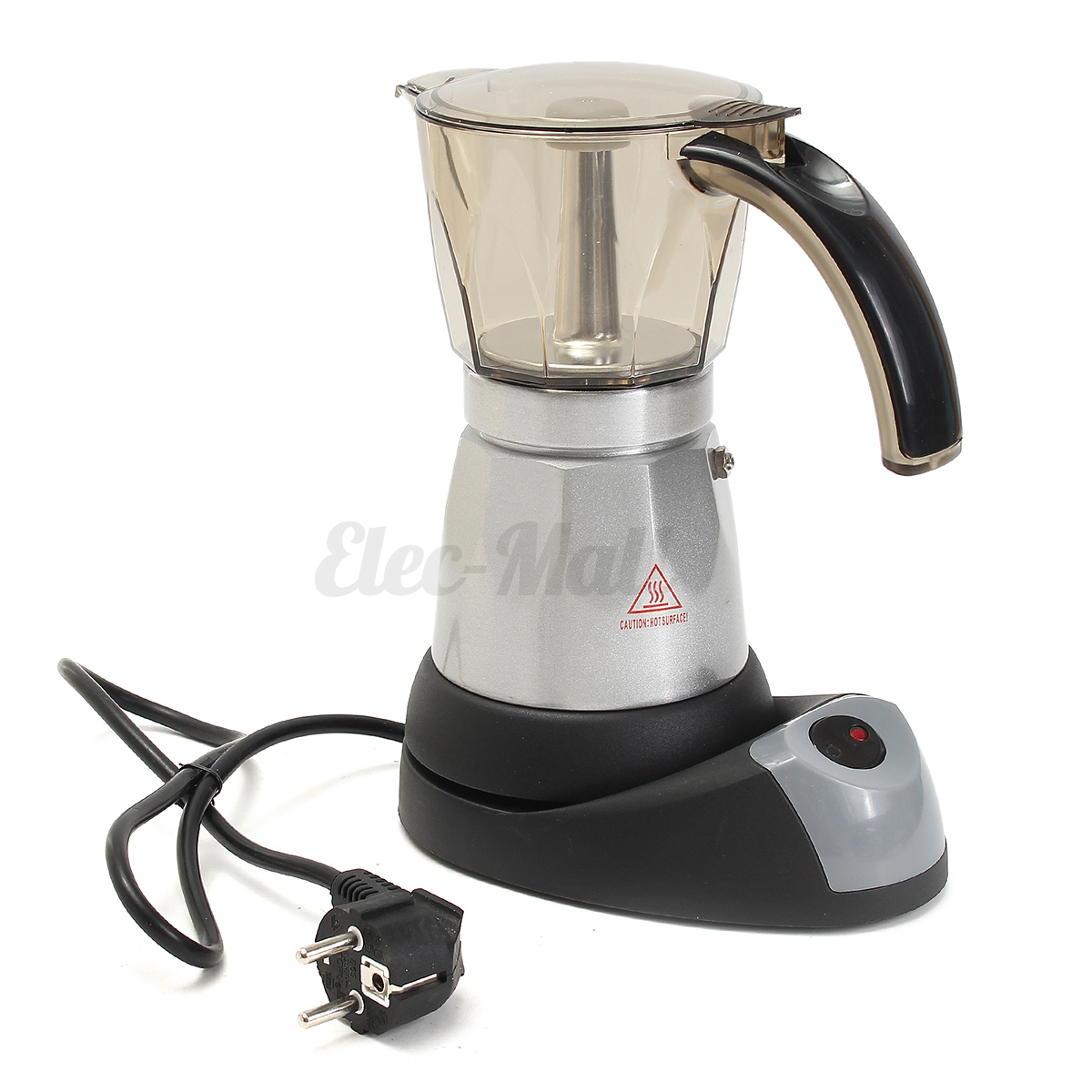 6 Cups Electric Espresso Coffee Maker Italian Percolator Moka Pot EU Plug 480W