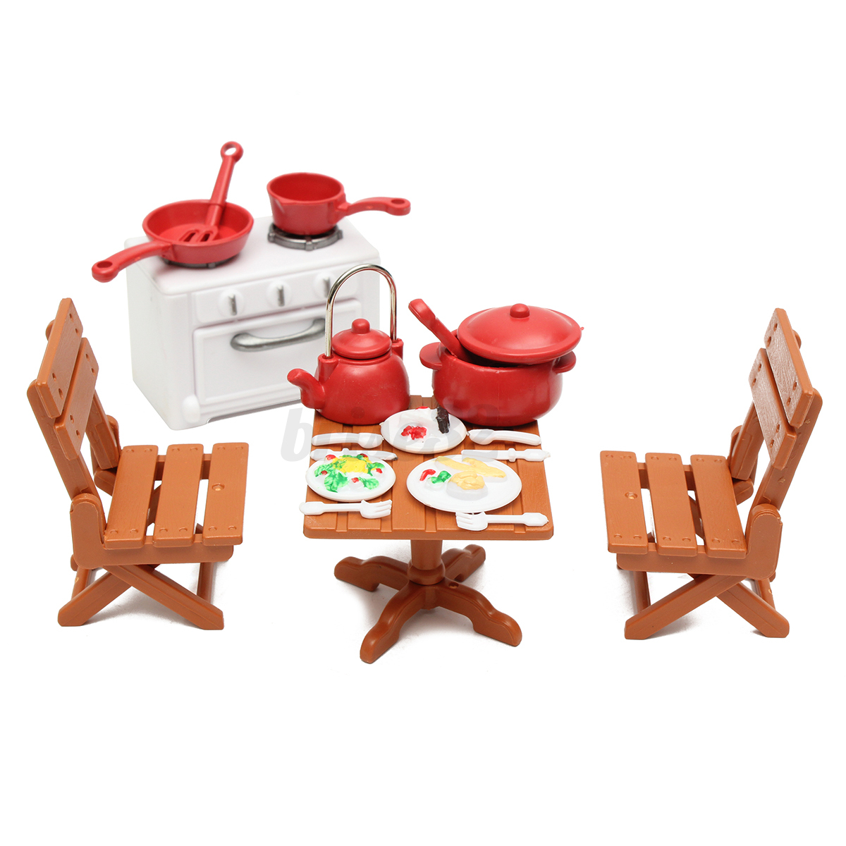 Plastic Dining Table Miniature Kitchen  Doll House 