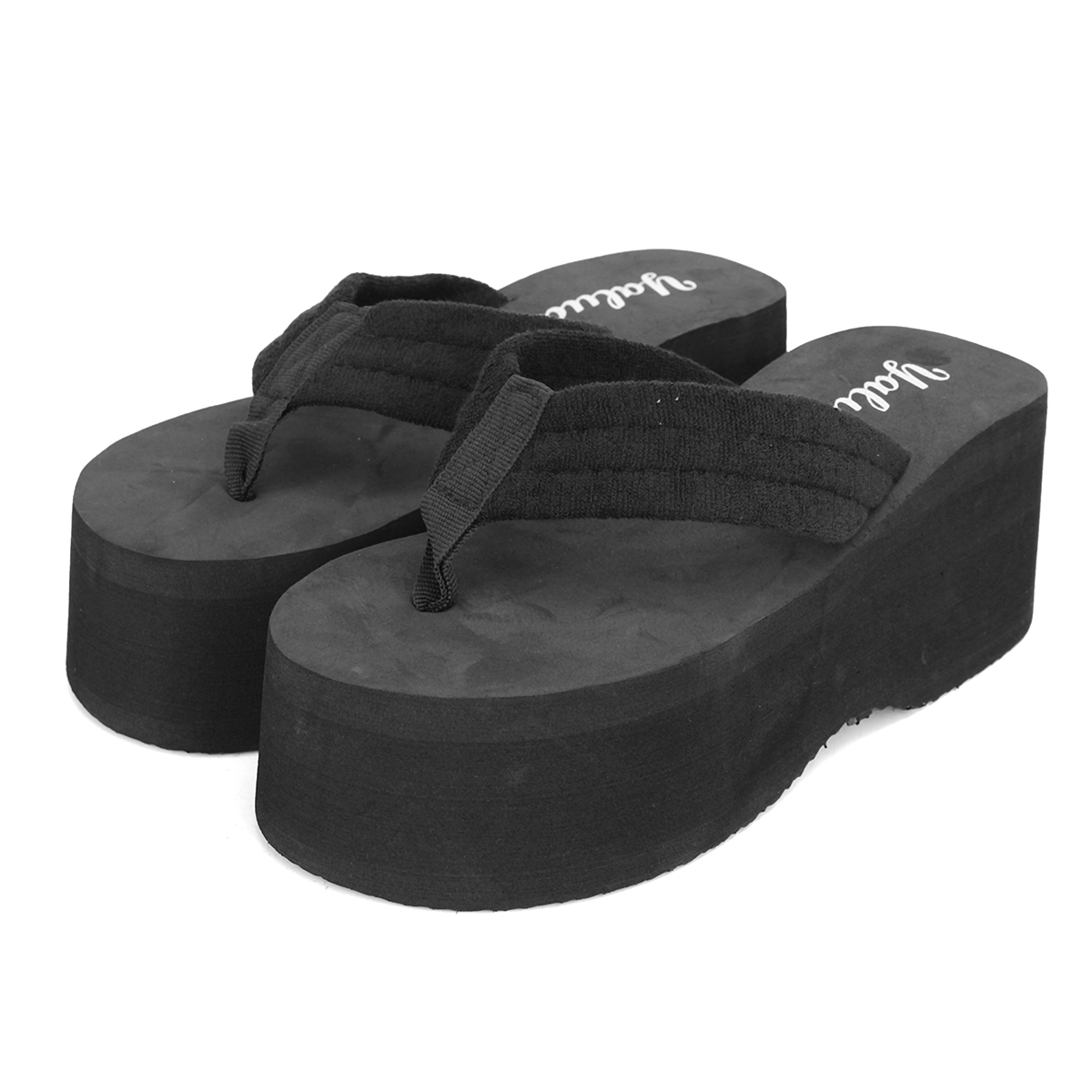 beach platform flip flops