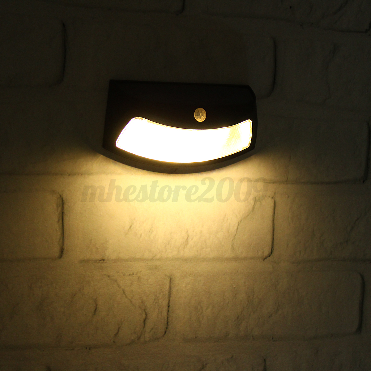 Waterproof LED Solar Step PIR Sensor Wall Light Garden Outdoor Lamp Warm White eBay