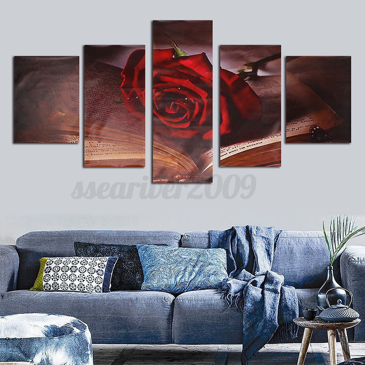 5PCS Modern Abstract Canvas Painting Print Picture Wall Art Home Decor